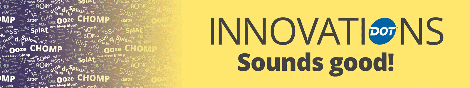 Innovations logo with yellow background and "Sounds good!" text